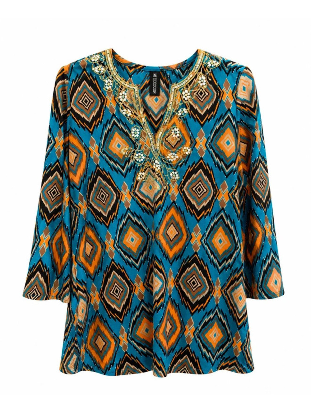Colorful Boho Lightweight Stretchy Blouse Size L/XL